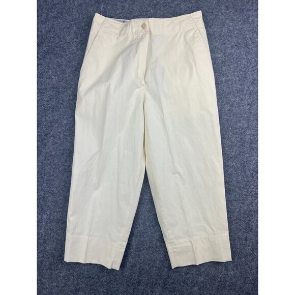 Como Sport Golf Pants Women's 2 Yellow Cropped Made in Italy Cotton Blend - Picture 1 of 7